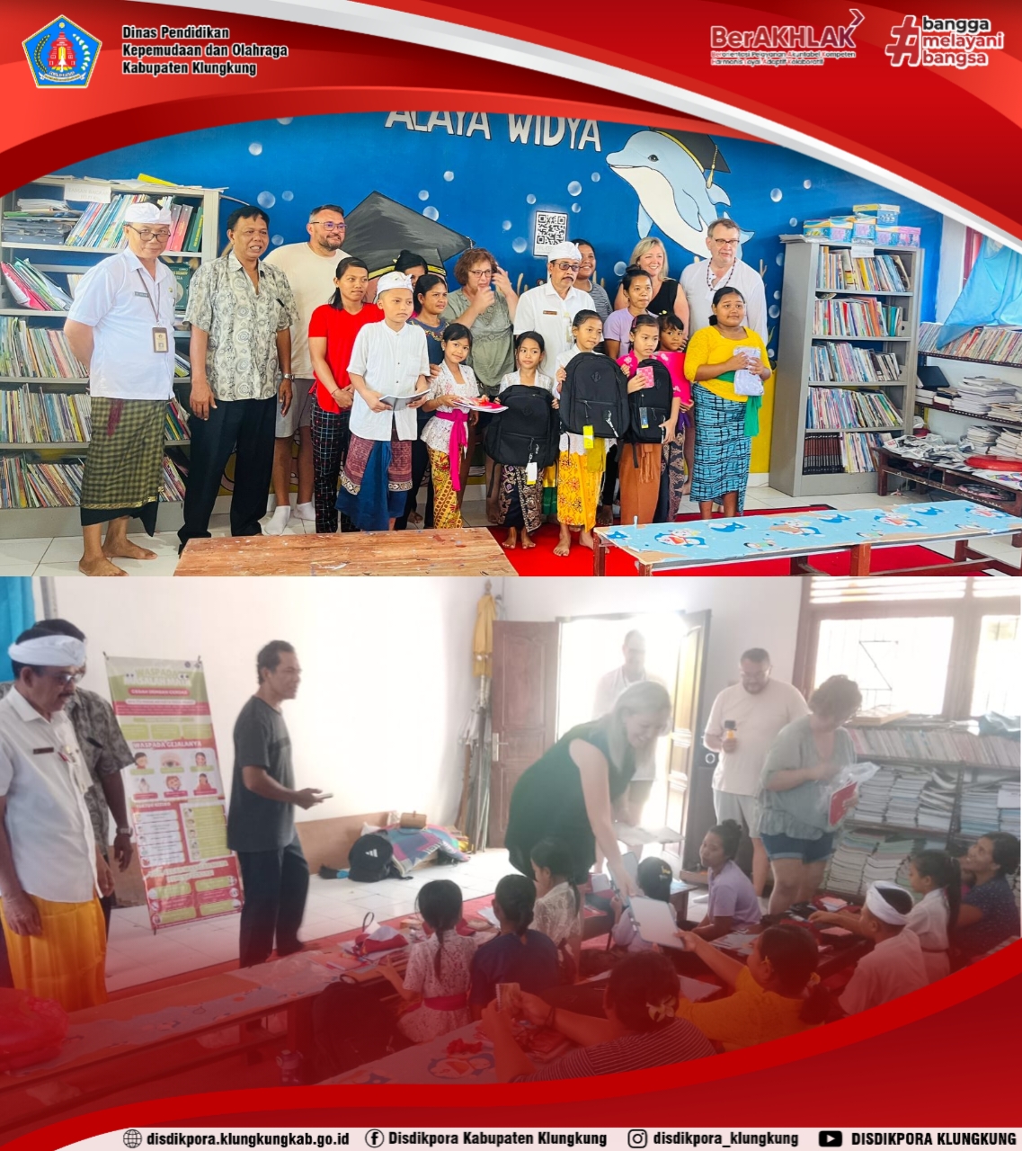 Empat Orang Dari Prancis Memberikan Bantuan Kepada Siswa Tidak Mampu di SDN Manduang